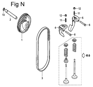 Fig-14 Diagram and Parts List for GC160A Type SHE1 Honda Engine