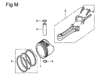 Fig-13 Diagram and Parts List for GCV160A Type S1A Honda Engine