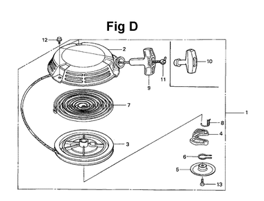 Fig-9 Diagram and Parts List for GXV120 Type A1LA Honda Engine