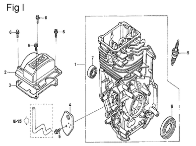 Fig-9 Diagram and Parts List for GS190A Type QBA2 Honda Engine