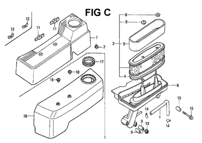 Fig-7 Diagram and Parts List for GXV160 Type S Honda Engine