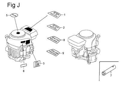 Fig-15 Diagram and Parts List for GCV530 Type QEA Honda Engine