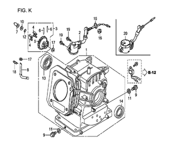 Fig-11 Diagram and Parts List for GX120T1 Type QX Honda Engine