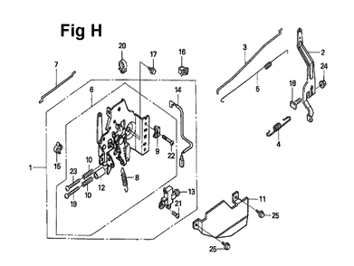 Fig-3 Diagram and Parts List for GXV160UH2 Type T1AT Honda Engine