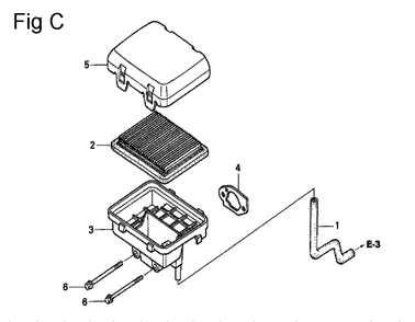 Fig-3 Diagram and Parts List for GC160A Type VXE Honda Engine