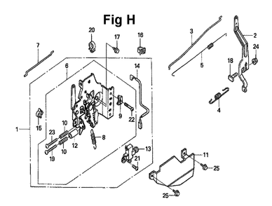 Fig-9 Diagram and Parts List for GXV160UH2 Type A14 Honda Engine