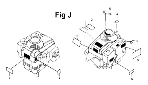 Fig-11 Diagram and Parts List for GXV340 Type DN Honda Engine
