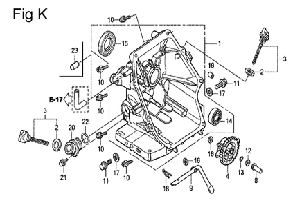 Fig-11 Diagram and Parts List for GC160A Type QHL Honda Engine