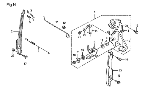 Fig-14 Diagram and Parts List for GC160LA Type QHA Honda Engine