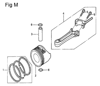Fig-13 Diagram and Parts List for GCV190A Type S1A Honda Engine