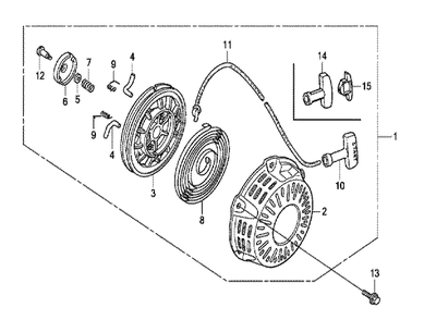 Fig-0 Diagram and Parts List for GX120UT1 Type QBC4 Honda Engine