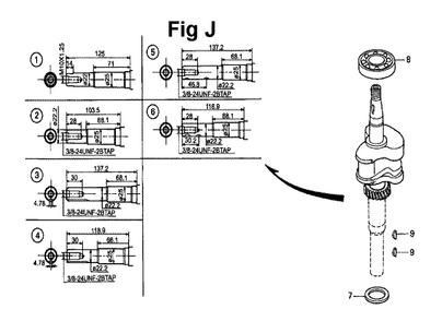 Fig-10 Diagram and Parts List for GXV140 Type N1KA Honda Engine