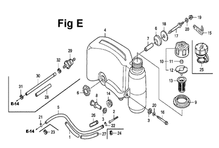 Fig-6 Diagram and Parts List for GXV160UH2 Type A1AS Honda Engine