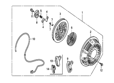Fig-0 Diagram and Parts List for GX270U Type VXE9 Honda Engine