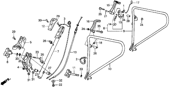 Part Location Diagram of 91552-959-660 Honda Collar, Lever (Not Available)
