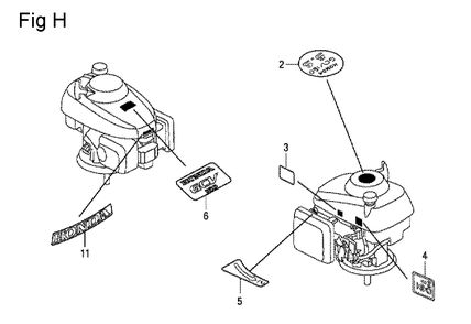 Fig-8 Diagram and Parts List for GCV160LA Type S3H Honda Engine