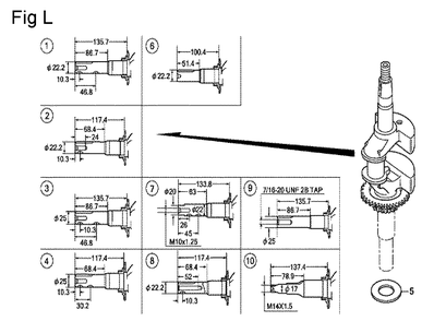 Fig-12 Diagram and Parts List for GCV160A Type E1A2 Honda Engine