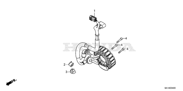 Stator Diagram and Parts List for GXE20S (Type S1)(GMACK-1000001-9999999) Honda Engine