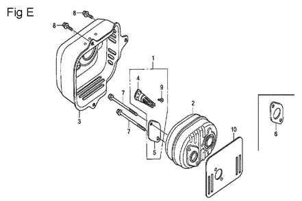 Fig-5 Diagram and Parts List for GCV190LA Type S3A Honda Engine