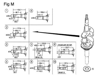 Fig-13 Diagram and Parts List for GCV160A Type S1A Honda Engine