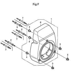 Fig-6 Diagram and Parts List for GC160A Type MEA2 Honda Engine