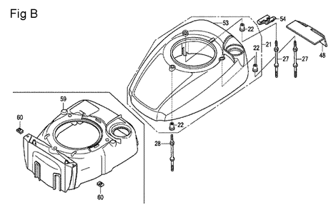 Fig-2 Diagram and Parts List for GCV160LA0 Type S1M Honda Engine