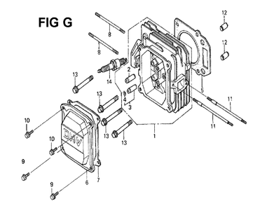 Fig-3 Diagram and Parts List for GXV160 Type N5C Honda Engine