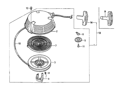 Fig-0 Diagram and Parts List for GXV160H2 Type N15 Honda Engine