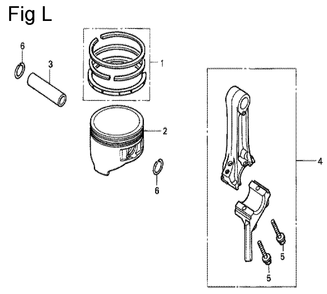 Fig-12 Diagram and Parts List for GC190A Type SHE1 Honda Engine