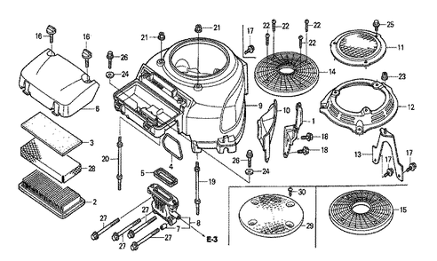 Fig-0 Diagram and Parts List for GXV530 Type DXA1 Honda Engine