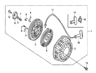 Fig-0 Diagram and Parts List for GX120UT1 Type HHQ4 Honda Engine