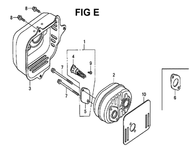 Fig-5 Diagram and Parts List for GCV190LA Type SBA Honda Engine