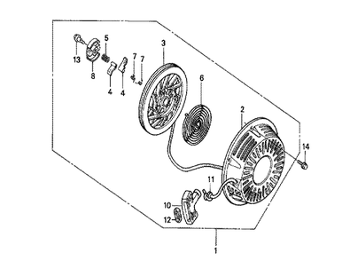 Fig-0 Diagram and Parts List for GX270 Type HX26A Honda Engine