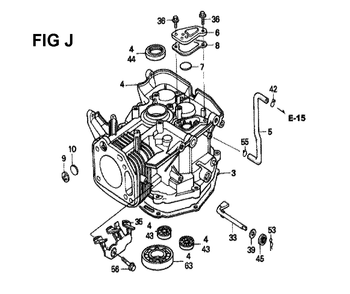 Fig-1 Diagram and Parts List for GXV340K1 Type DN Honda Engine