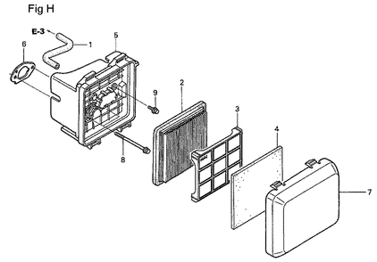 Fig-8 Diagram and Parts List for GSV190A Type A1A Honda Engine