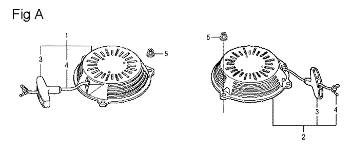 Fig-1 Diagram and Parts List for GCV160LA Type N7A1 Honda Engine