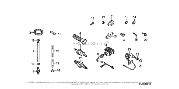 Other Parts (Regulator Rectifier) Diagram and Parts List for GX160U1 (typeWME4)(GCACK-1000001) Honda Engine