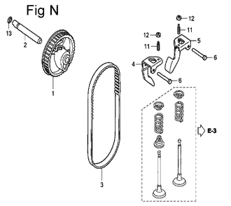 Fig-14 Diagram and Parts List for GC160 Type PXC Honda Engine
