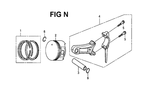Fig-3 Diagram and Parts List for GX160H1 Type QXBRA Honda Engine