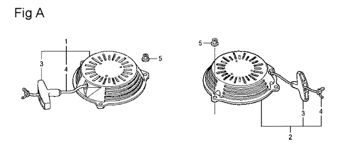Fig-1 Diagram and Parts List for GCV160LA Type E1A2 Honda Engine