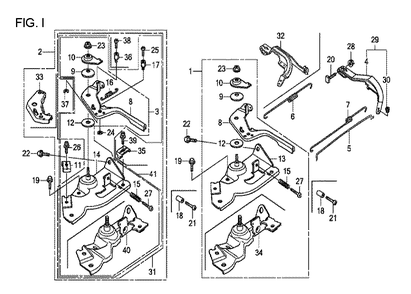 Fig-9 Diagram and Parts List for GX120T1 Type TX2 Honda Engine