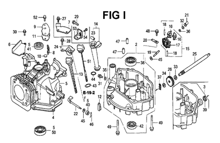 Fig-2 Diagram and Parts List for GXV160K1 Type A1 Honda Engine