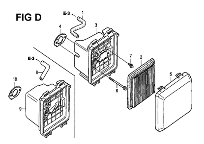 Fig-4 Diagram and Parts List for GCV190LA Type G5B Honda Engine
