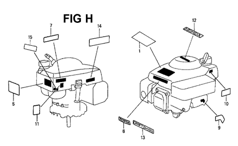 Fig-8 Diagram and Parts List for GXV140 Type N2 Honda Engine