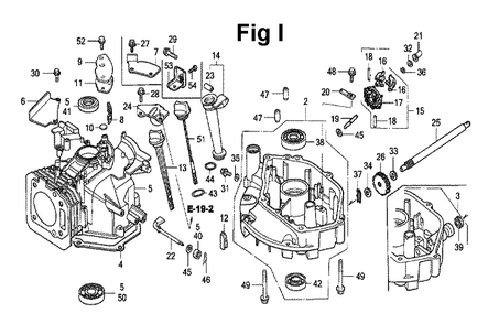 Fig-9 Diagram and Parts List for GXV160K1 Type N6 Honda Engine