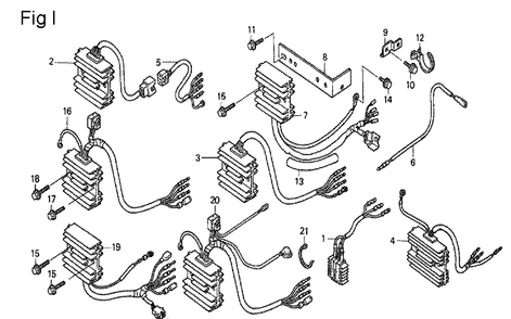 Fig-9 Diagram and Parts List for GCV530 Type QEA1A Honda Engine