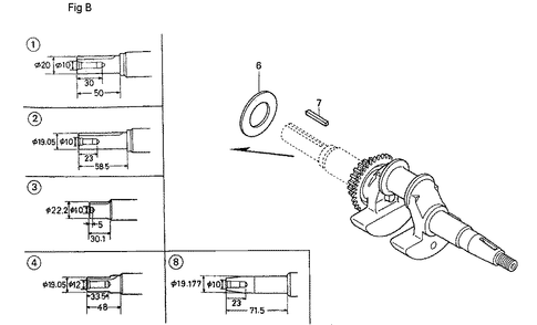 Fig-2 Diagram and Parts List for GC190A Type QHA Honda Engine