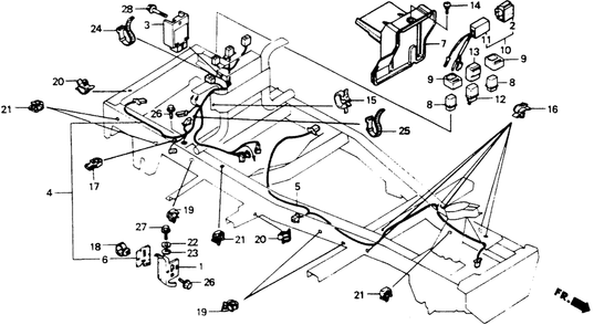 Part Location Diagram of 32100-751-700 Honda Wire Harness Assembly., Main (Not Available)