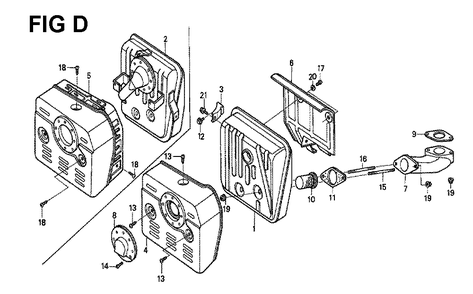 Fig-4 Diagram and Parts List for GXV340K1 Type DN4 Honda Engine