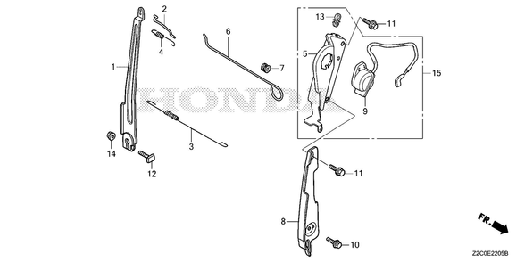 Control (6) Diagram and Parts List for GS190LAX (Type QHAF)(GCACA-2074905-9999999) Honda Engine